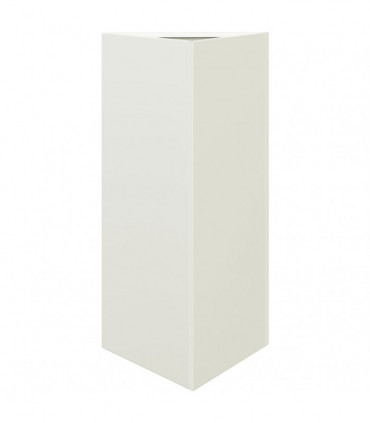 vidaXL Garden Planters 2 pcs White Triangular 40x34.5x70 cm Steel