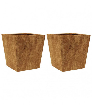 vidaXL Garden Planters 40x40x40 cm 2 pcs Corten Steel