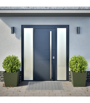 vidaXL Garden Planters Olive Green 2 pcs 50x50x50 cm Steel