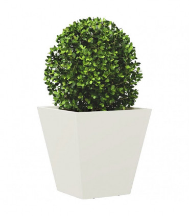 vidaXL Garden Planters White 2 pcs 30x30x30 cm Steel