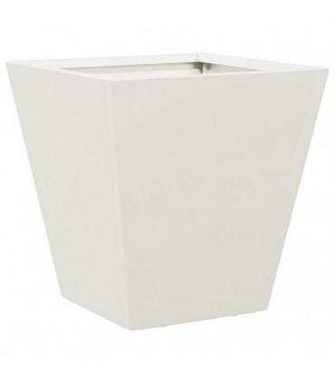 vidaXL Garden Planters White 2 pcs 30x30x30 cm Steel