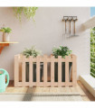 vidaXL Garden Raised Bed with Fence Design 100x50x50 cm Solid Wood Pine