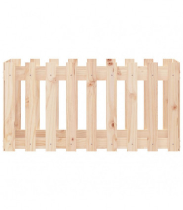 vidaXL Garden Raised Bed with Fence Design 100x50x50 cm Solid Wood Pine