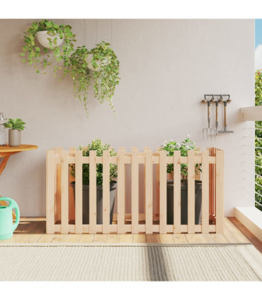 vidaXL Garden Raised Bed with Fence Design 150x50x70 cm Solid Wood Pine