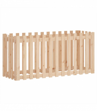 vidaXL Garden Raised Bed with Fence Design 150x50x70 cm Solid Wood Pine