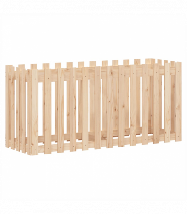 vidaXL Garden Raised Bed with Fence Design 150x50x70 cm Solid Wood Pine