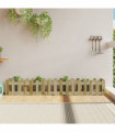 vidaXL Garden Raised Bed with Fence Design 200x30x30 cm Impregnated Wood Pine