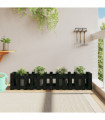 vidaXL Garden Raised Bed with Fence Design Black 150x30x30 cm Solid Wood Pine