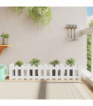 vidaXL Garden Raised Bed with Fence Design White 150x30x30 cm Solid Wood Pine