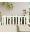 vidaXL Garden Raised Bed with Fence Design White 200x50x70 cm Solid Wood Pine