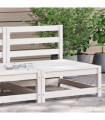 vidaXL Garden Sofa Armless White 70x70x67 cm Solid Wood Pine