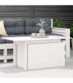 vidaXL Garden Table White 100x50x75 cm Solid Wood Pine