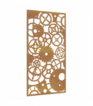 vidaXL Garden Wall Decoration 105x55 cm Corten Steel Gear Wheel Design