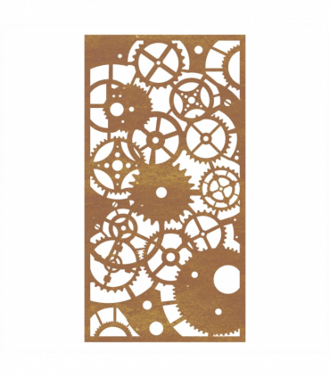 vidaXL Garden Wall Decoration 105x55 cm Corten Steel Gear Wheel Design