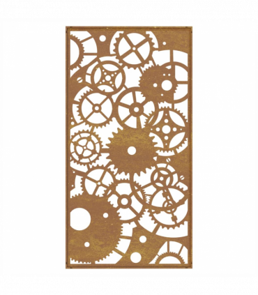 vidaXL Garden Wall Decoration 105x55 cm Corten Steel Gear Wheel Design