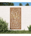 vidaXL Garden Wall Decoration 105x55 cm Corten Steel Leaf Design