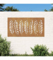 vidaXL Garden Wall Decoration 105x55 cm Corten Steel Leaf Design