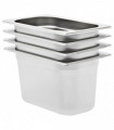 vidaXL Gastronorm Containers 4 pcs GN 1/4 150 mm Stainless Steel