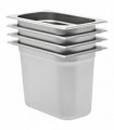 vidaXL Gastronorm Containers 4 pcs GN 1/4 200 mm Stainless Steel