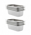 vidaXL Gastronorm Containers 8 pcs GN 1/3 100 mm Stainless Steel