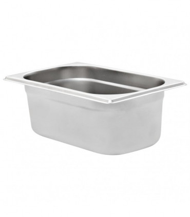 vidaXL Gastronorm Containers 8 pcs GN 1/4 100 mm Stainless Steel