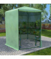 vidaXL Greenhouse with Shelves Steel 227x223 cm