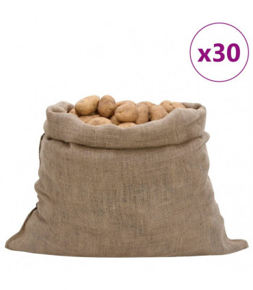 vidaXL Jute Sacks 30 pcs 100x110 cm 100% Jute 220 gsm