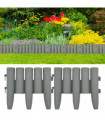vidaXL Lawn Edgings 36 pcs Grey 10 m PP