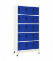 vidaXL Locker Cabinet Grey and Blue 90x40x180 cm Steel