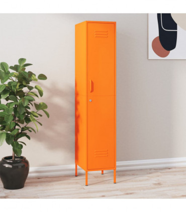 vidaXL Locker Cabinet Orange 35x46x180 cm Steel