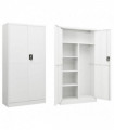 vidaXL Locker Cabinet White 90x40x180 cm Steel