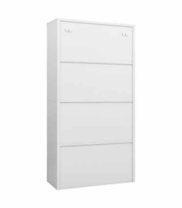 vidaXL Locker Cabinet White 90x40x180 cm Steel
