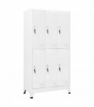vidaXL Locker Cabinet with 6 Compartments Steel 90x45x180 cm Grey