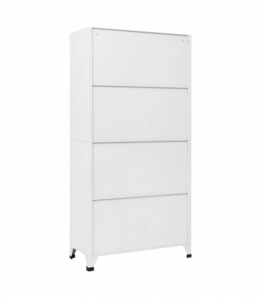 vidaXL Locker Cabinet with 6 Compartments Steel 90x45x180 cm Grey