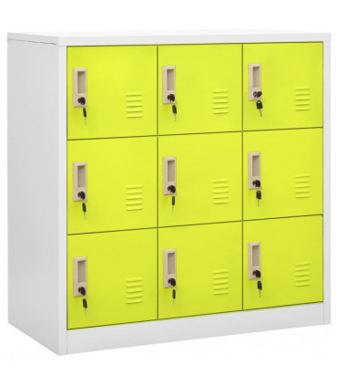 vidaXL Locker Cabinets 5 pcs Light Grey and Green 90x45x92.5 cm Steel
