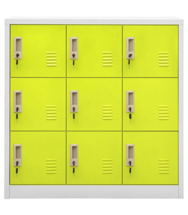 vidaXL Locker Cabinets 5 pcs Light Grey and Green 90x45x92.5 cm Steel