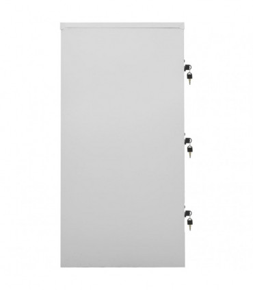 vidaXL Locker Cabinets 5 pcs Light Grey and Red 90x45x92.5 cm Steel