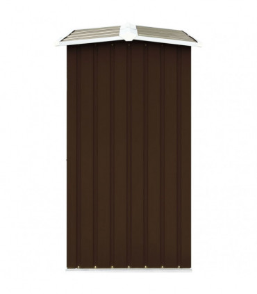 vidaXL Log Storage Shed Galvanised Steel 172x91x154 cm Brown