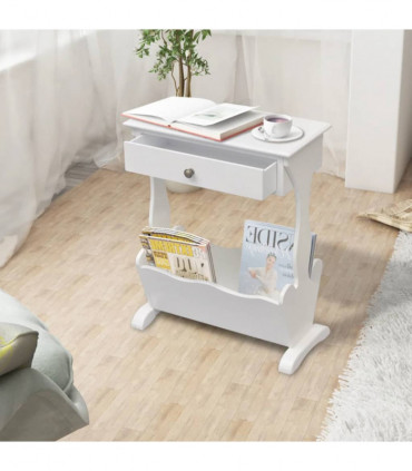 vidaXL Magazine Rack Melrose White