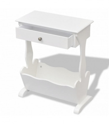 vidaXL Magazine Rack Melrose White