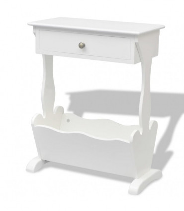 vidaXL Magazine Rack Melrose White