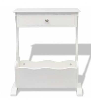 vidaXL Magazine Rack Melrose White