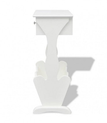 vidaXL Magazine Rack Melrose White