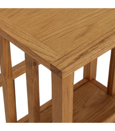 vidaXL Magazine Table 45x35x55 cm Solid Oak Wood