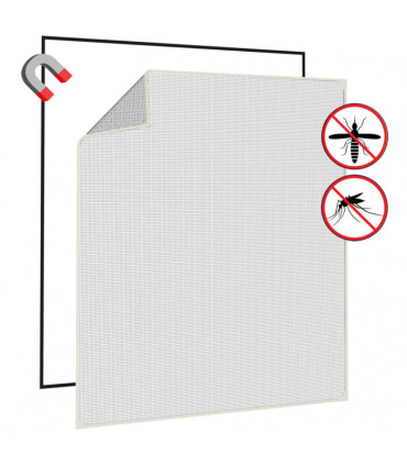 vidaXL Magnetic Insect Screen for Windows White 130x150 cm