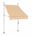 vidaXL Manual Retractable Awning 100 cm Orange and White Stripes