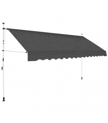 vidaXL Manual Retractable Awning 400 cm Anthracite