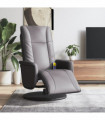 vidaXL Massage Recliner Chair with Footrest Grey Faux Leather
