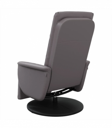 vidaXL Massage Recliner Chair with Footrest Grey Faux Leather