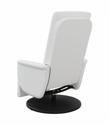 vidaXL Massage Recliner Chair with Footrest White Faux Leather